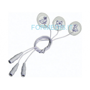 ELETTRODI FOAM MONOUSO 23-30 mm ovali con cavo 35cm - pediatrici/neonatali